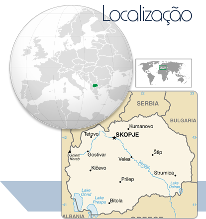 Localização Macedônia