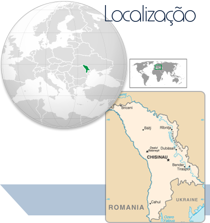Localização Moldova