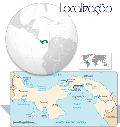 Localização Panamá