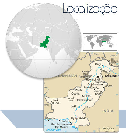 Localização Paquistão