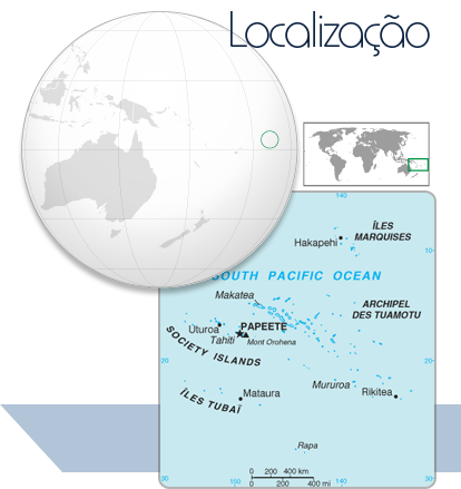 Localização Polinésia Francesa