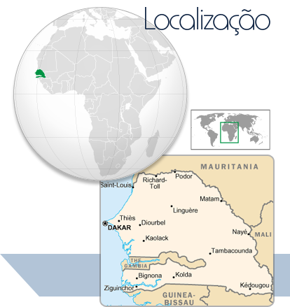 Localização Senegal