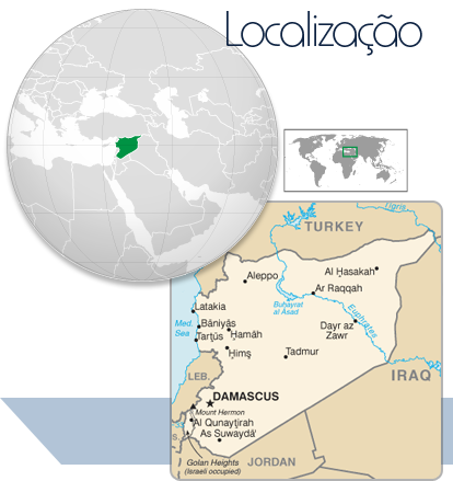 Localização Síria