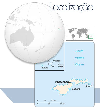 Localização Samoa Americana