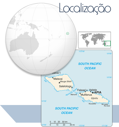 Localização Samoa