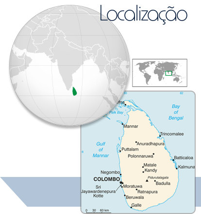 Localização Sri Lanka