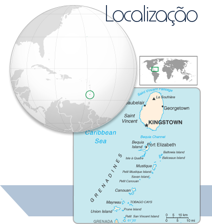 Localização São Vicente e Granadinas