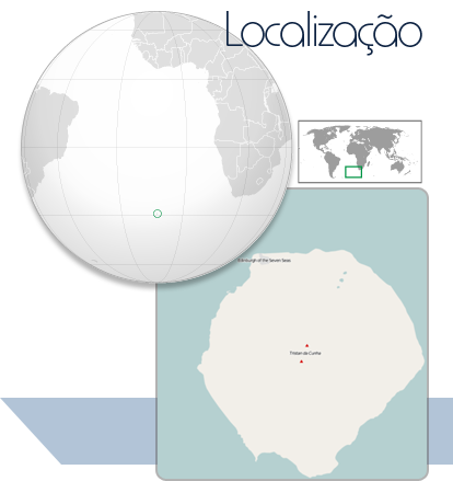 Localização Tristão da Cunha