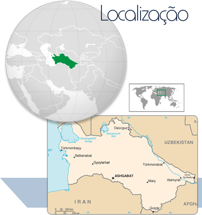 Localização Turcomenistão