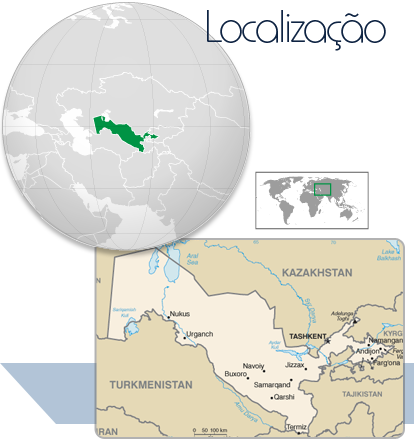 Localização Uzbequistão